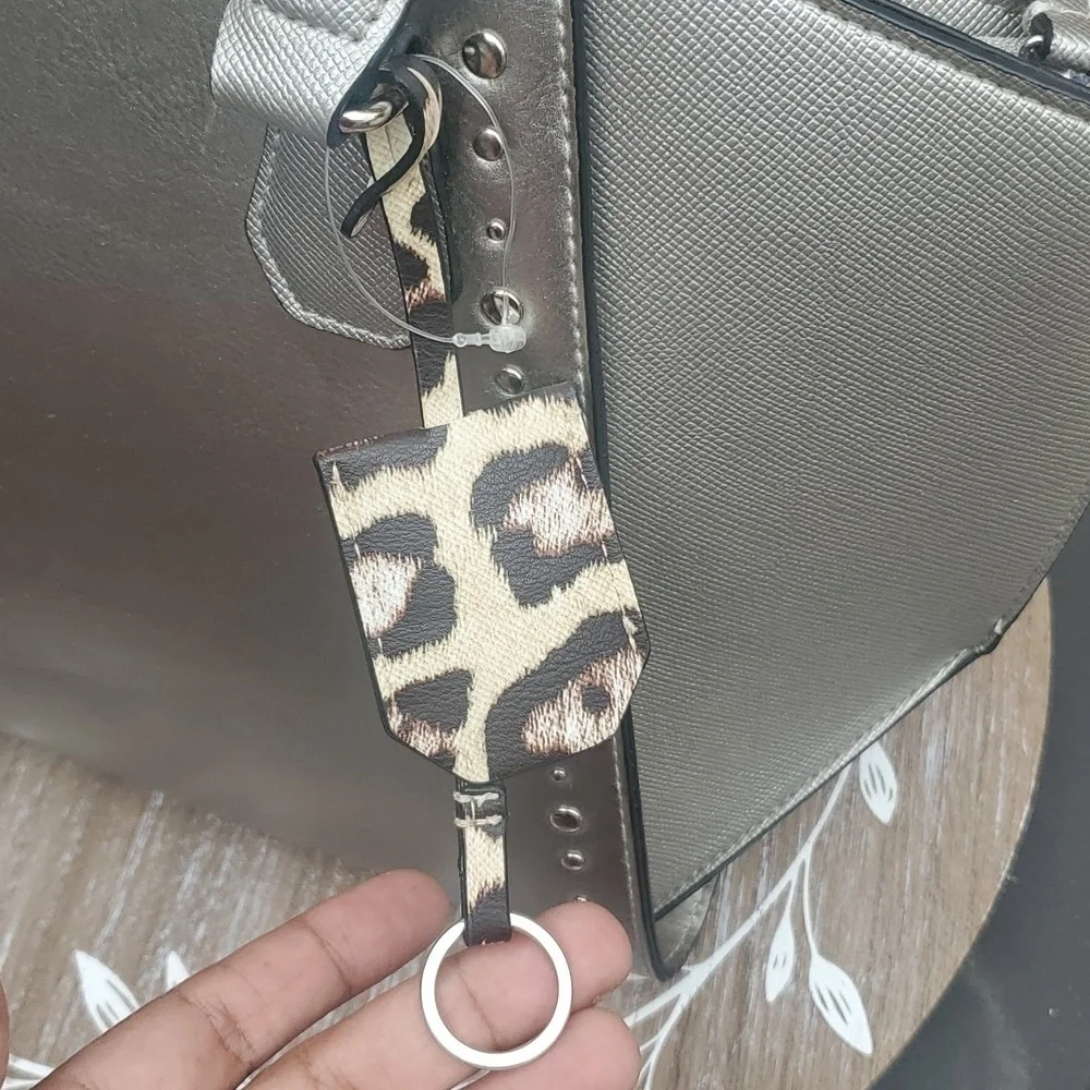 Kenneth Cole Reaction Geometric Satchel Handbag Keychain